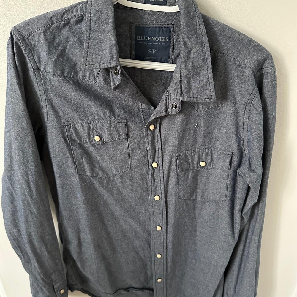 Bluenotes Charcoal Button Down Shirt